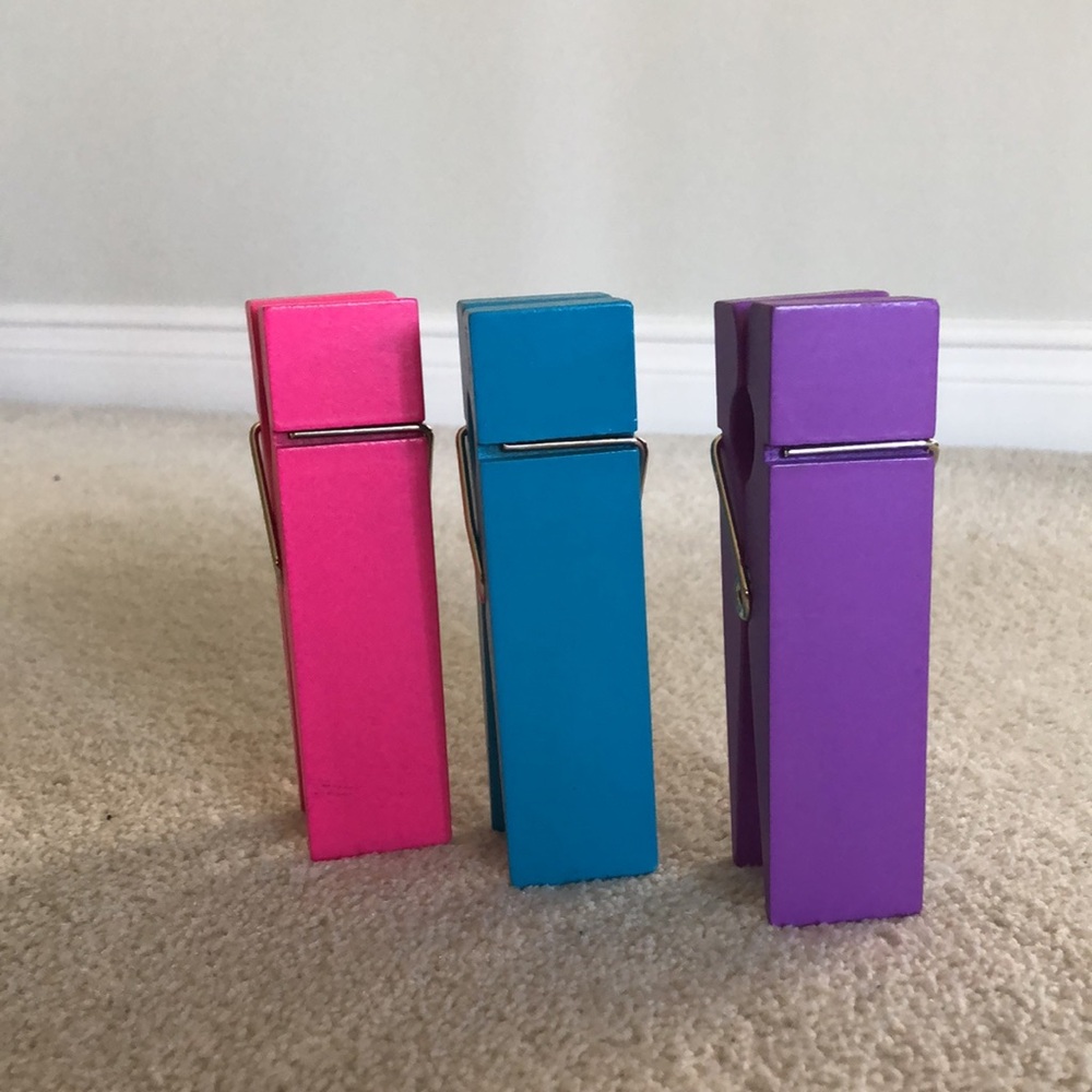 Set of 3 large decorative clothes pins
